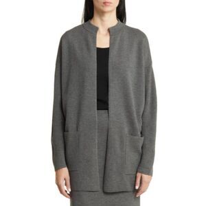 Eileen Fisher - Merino Wool Cardigan With Pockets in Ash Size S